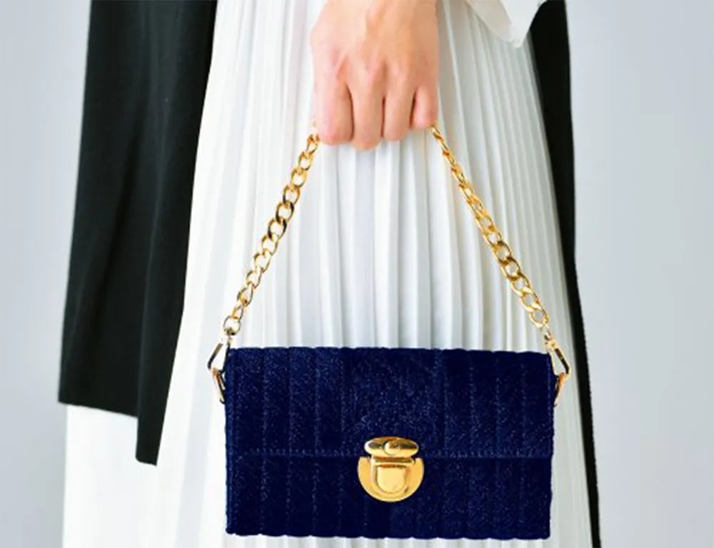 Kit Make a Mignon Clutch Bag - Navy - nomura tailor