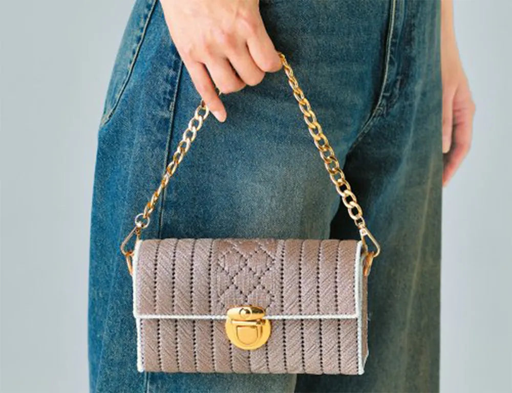 Kit Make a Mignon Clutch Bag - Pink Beige - nomura tailor