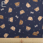 Cotton Oxford Printed Fabric - Bear - nomura tailor