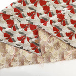 Gold Brocade (Kinran) - Flock of Cranes Pattern - nomura tailor