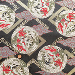 Gold Brocade (Kinran) - Dragon Medallion in Cloud Diamond Pattern - nomura tailor