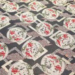 Gold Brocade (Kinran) - Dragon Medallion in Cloud Diamond Pattern - nomura tailor
