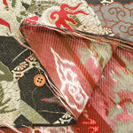 Gold Brocade (Kinran) - Dragon Medallion in Cloud Diamond Pattern - nomura tailor