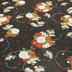 Gold Brocade (Kinran) - Seasonal Flowers in Snow Ring Pattern - nomura tailor