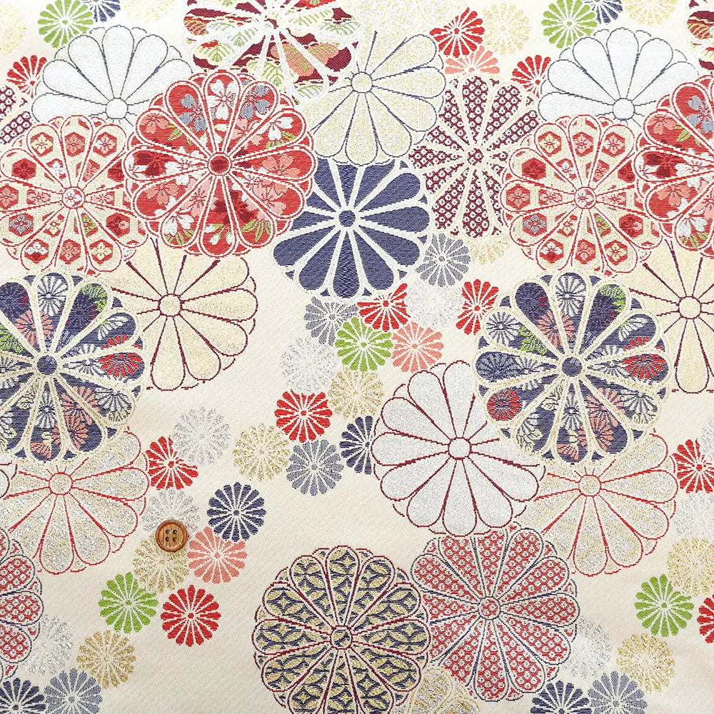 Gold Brocade (Kinran) - Full Chrysanthemum Pattern - nomura tailor