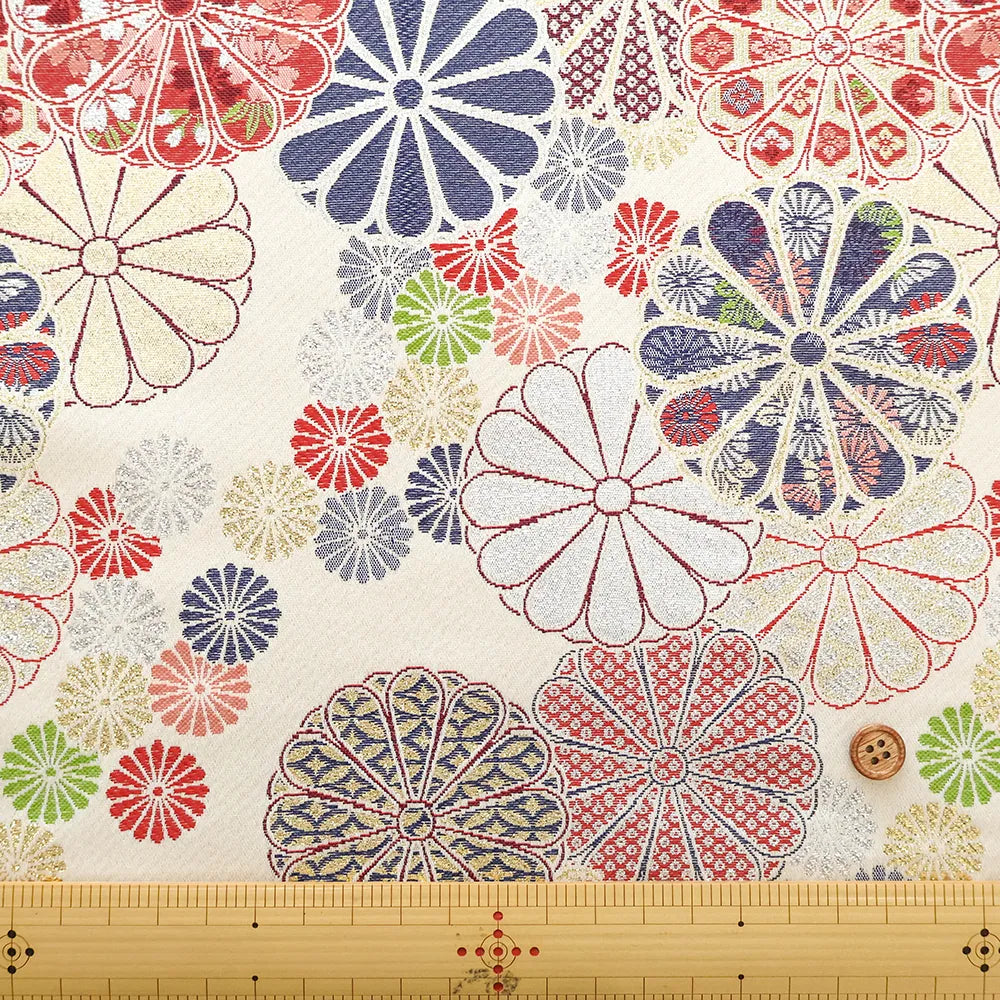 Gold Brocade (Kinran) - Full Chrysanthemum Pattern - nomura tailor