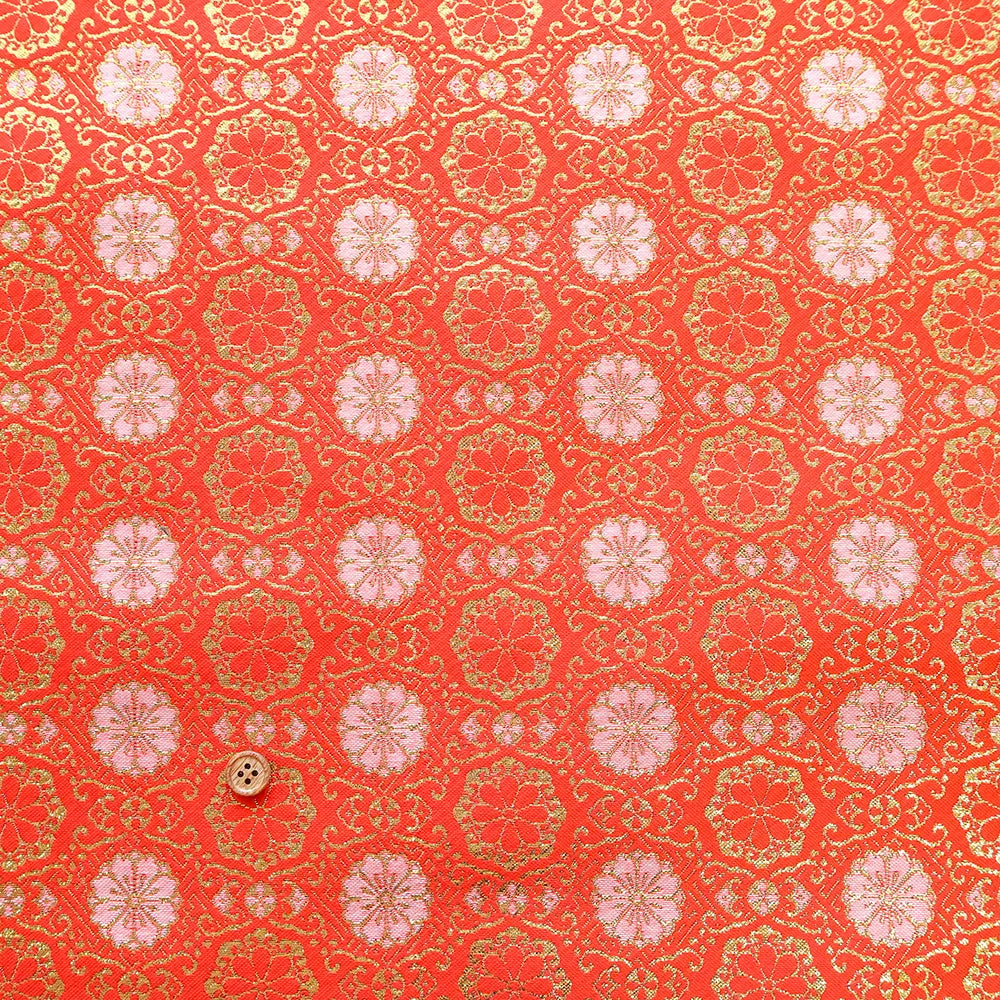 Gold Brocade (Kinran) - Shokko Floral Pattern - nomura tailor