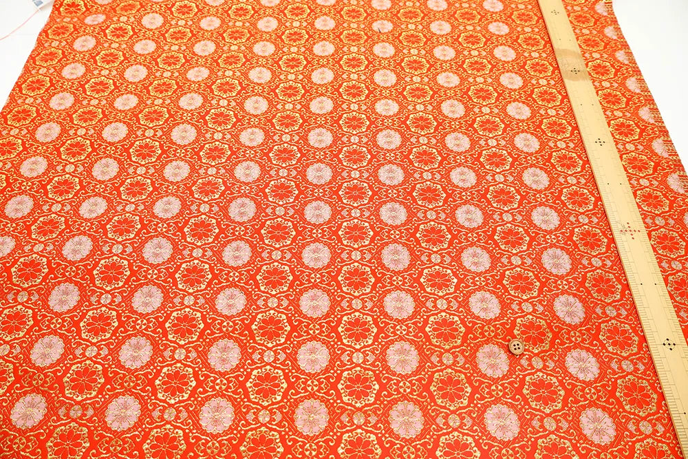 Gold Brocade (Kinran) - Shokko Floral Pattern - nomura tailor