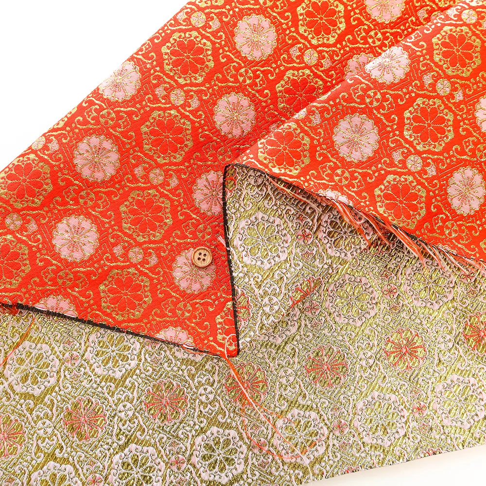 Gold Brocade (Kinran) - Shokko Floral Pattern - nomura tailor