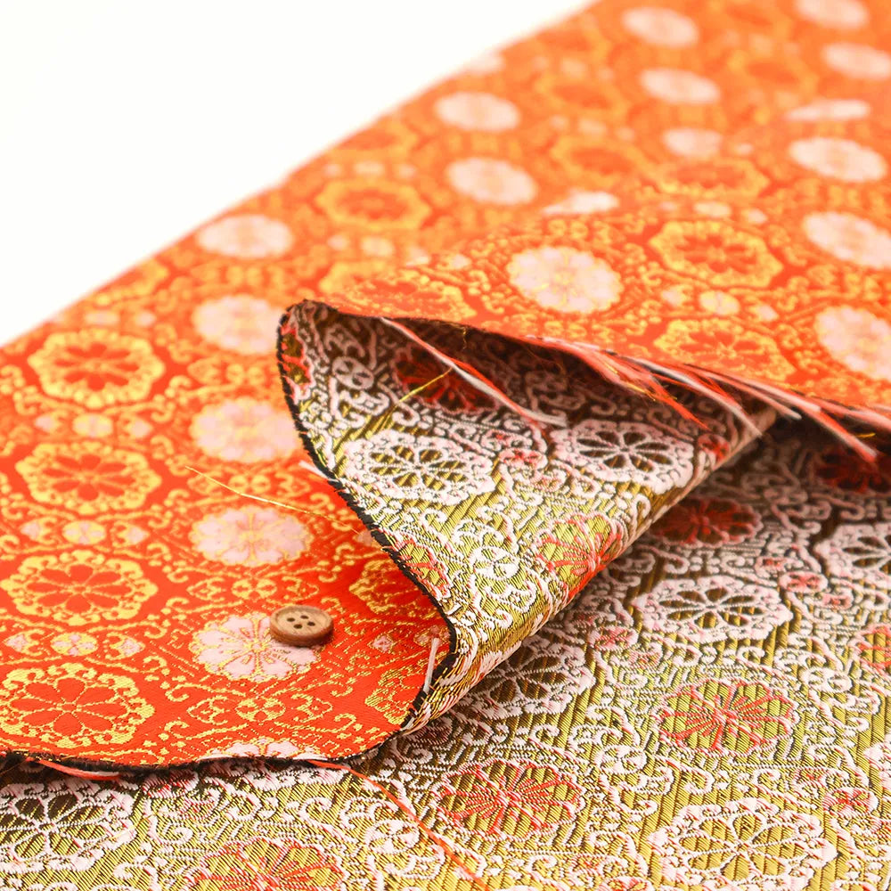 Gold Brocade (Kinran) - Shokko Floral Pattern - nomura tailor