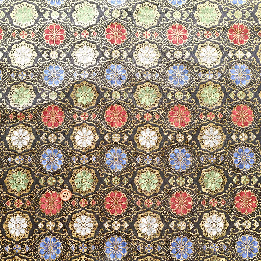 Gold Brocade (Kinran) - Shokko Floral Pattern - nomura tailor