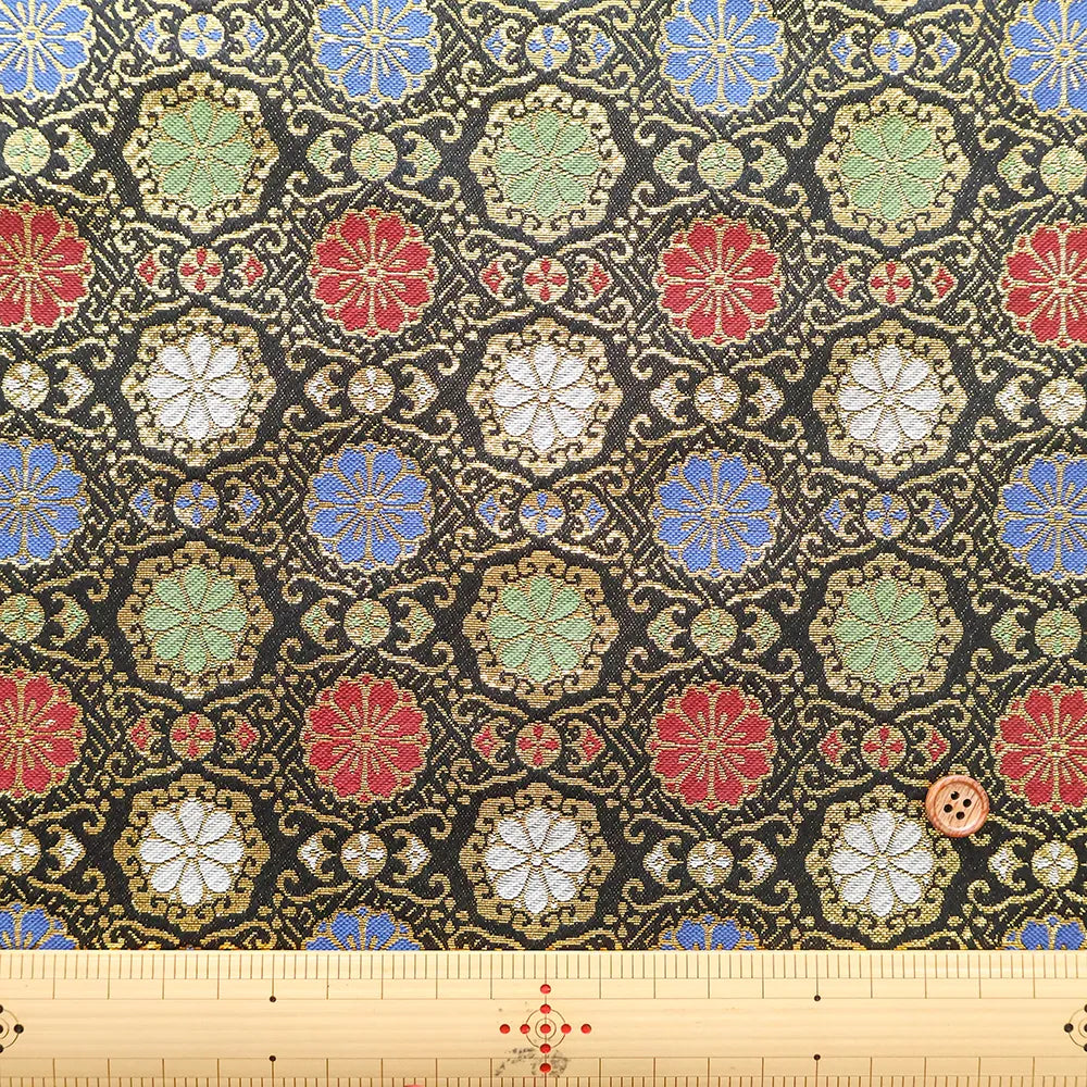 Gold Brocade (Kinran) - Shokko Floral Pattern - nomura tailor