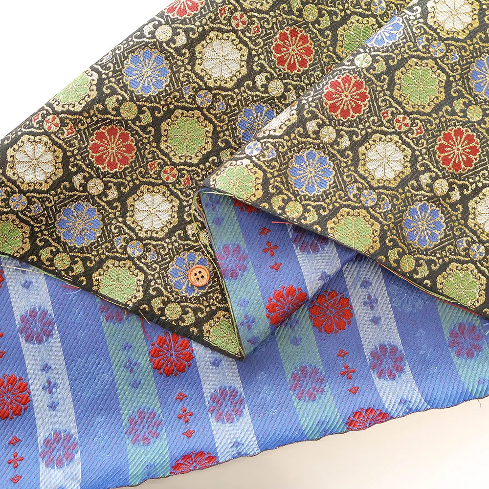 Gold Brocade (Kinran) - Shokko Floral Pattern - nomura tailor
