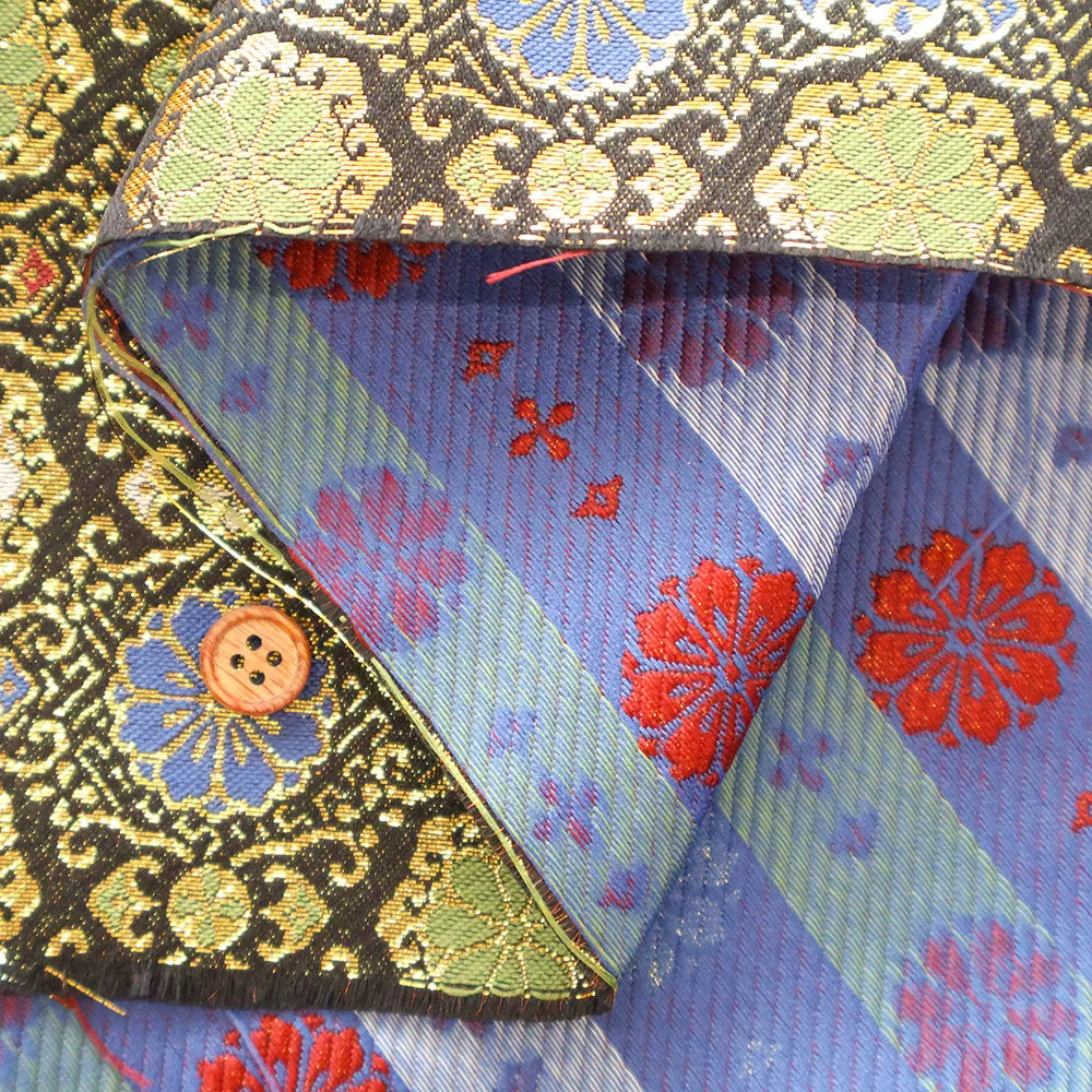 Gold Brocade (Kinran) - Shokko Floral Pattern - nomura tailor