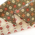 Gold Brocade (Kinran) - Hexagonal Floral Diamond Pattern - nomura tailor