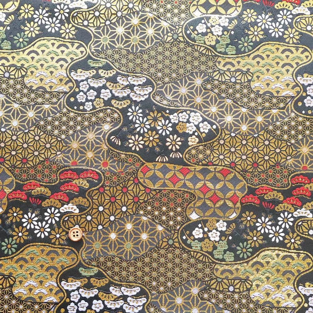 Gold Brocade (Kinran) - Auspicious Cloud Pattern - nomura tailor