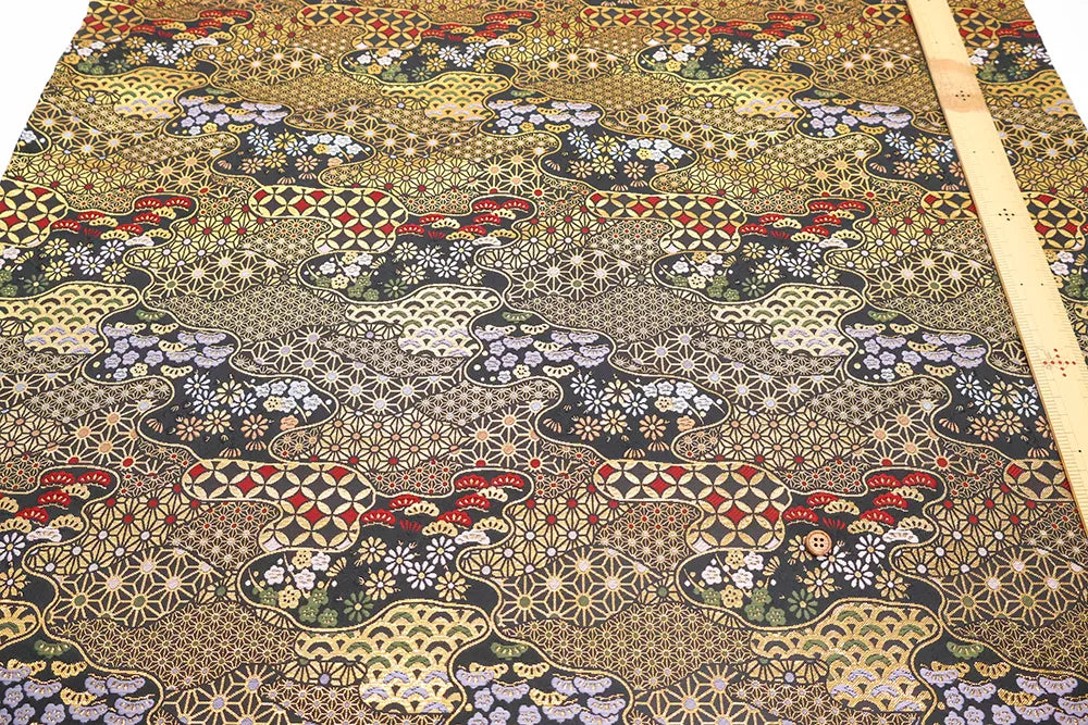 Gold Brocade (Kinran) - Auspicious Cloud Pattern - nomura tailor