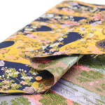 Gold Brocade (Kinran) - Flowing Water with Seasonal Flowers - nomura tailor