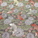 Gold Brocade (Kinran) - Carp with Chrysanthemum Leaves Pattern - nomura tailor