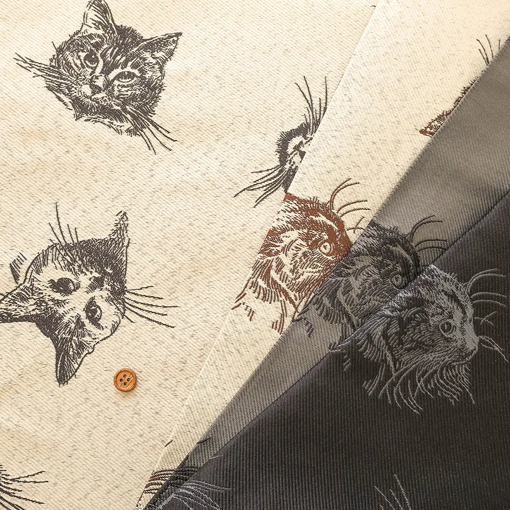 Polyester Jacquard Fabric - Cat - nomura tailor