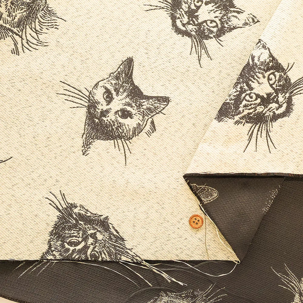 Polyester Jacquard Fabric - Cat - nomura tailor