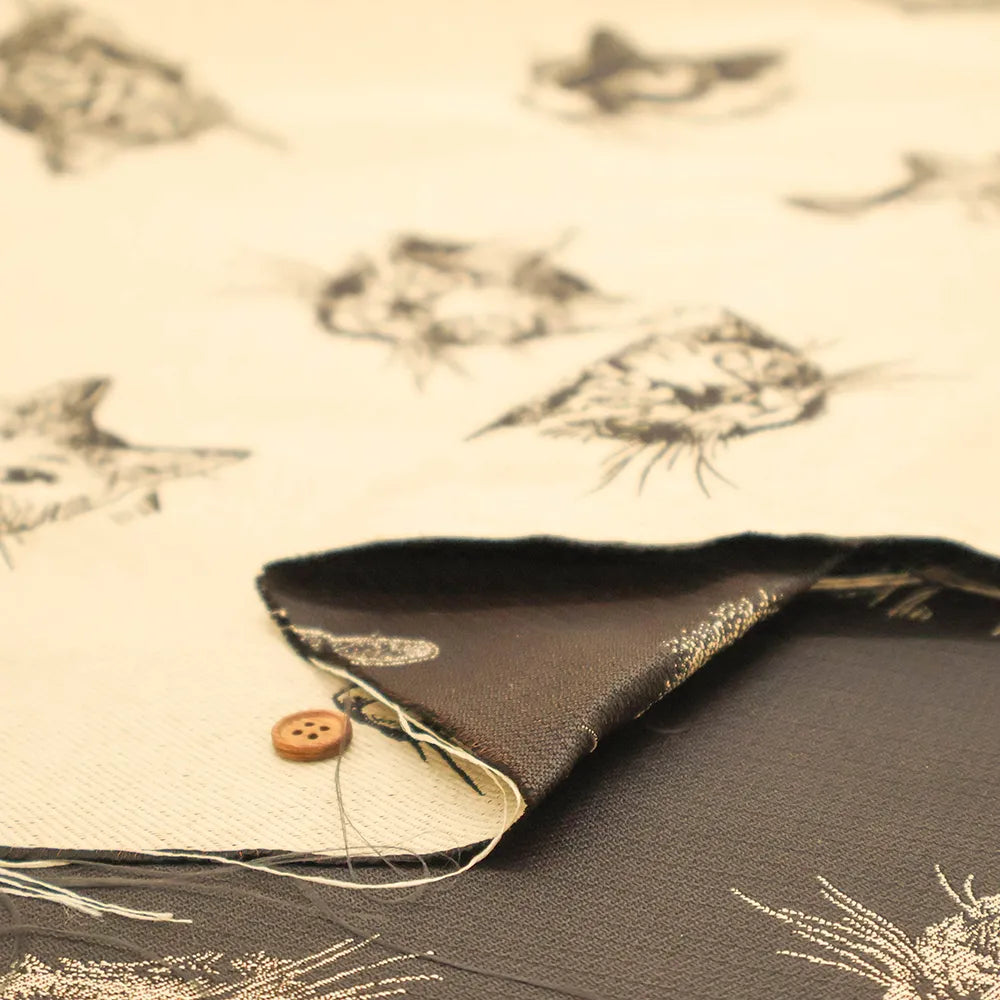 Polyester Jacquard Fabric - Cat - nomura tailor