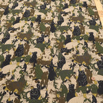 Cotton Oxford Printed Fabric - Full of Cats - nomura tailor