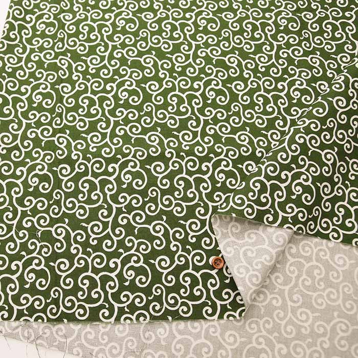 Cotton sheeting print fabric Karakusa - nomura tailor