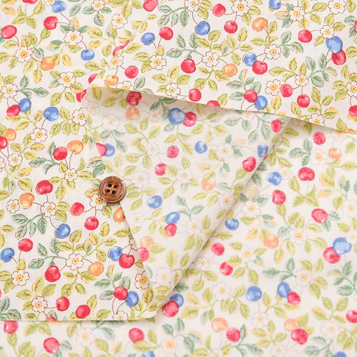 Cotton broadcloth print fabric Cherry - nomura tailor