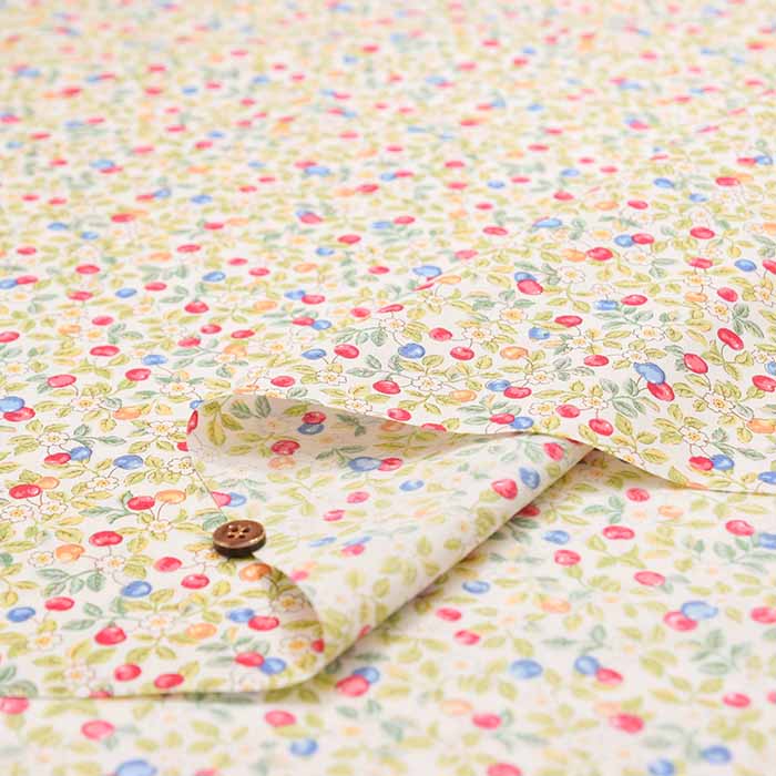 Cotton broadcloth print fabric Cherry - nomura tailor