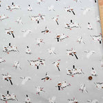 Cotton Ox Printed Fabric Snow and Striped Eagles - nomura tailor