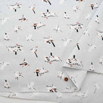 Cotton Ox Printed Fabric Snow and Striped Eagles - nomura tailor