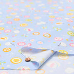 Cotton sheeting printed fabric WA things Candy Striped Eggplant - nomura tailor