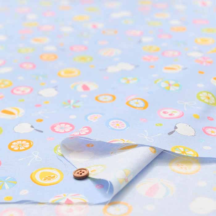 Cotton sheeting printed fabric WA things Candy Striped Eggplant - nomura tailor