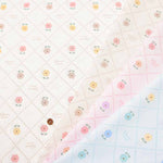 Cotton sheeting print fabric Button Flower - nomura tailor