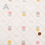 Cotton sheeting print fabric Button Flower - nomura tailor