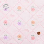 Cotton sheeting print fabric Button Flower - nomura tailor