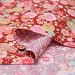 Cotton chinese Grame Printed Fabric Wa Temari - nomura tailor