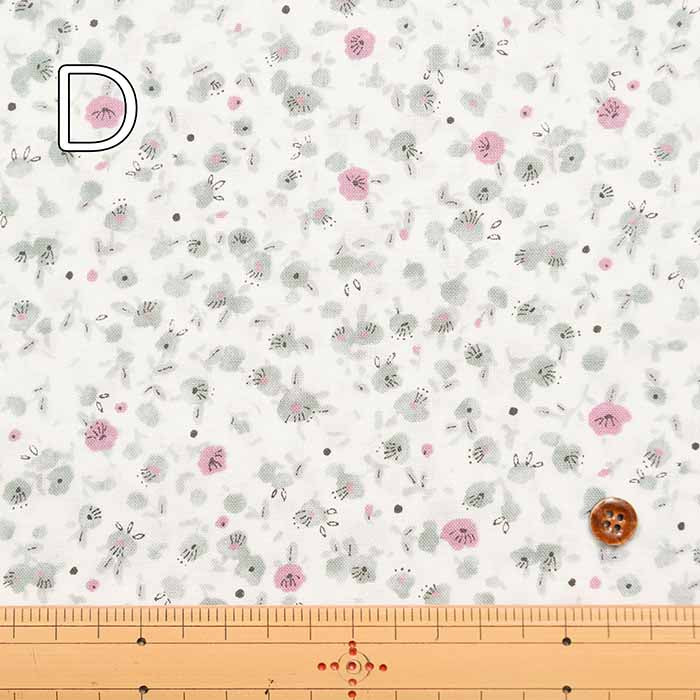 Cotton sheeting print fabric Flower - nomura tailor