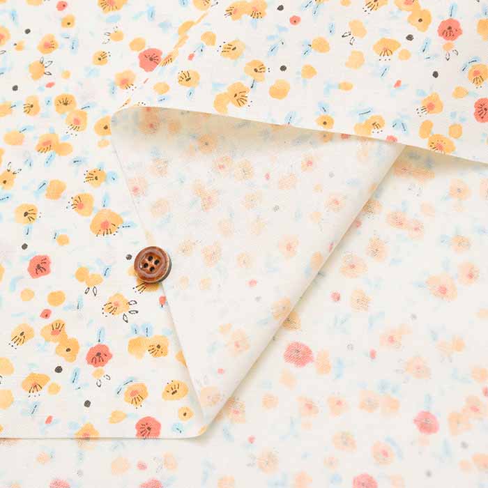 Cotton sheeting print fabric Flower - nomura tailor