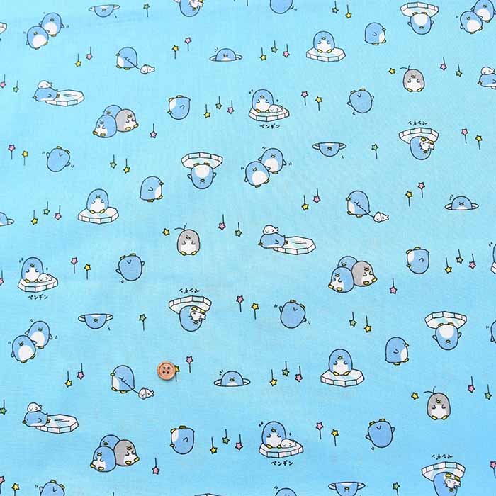 Cotton seamed printed fabric Penguin - nomura tailor