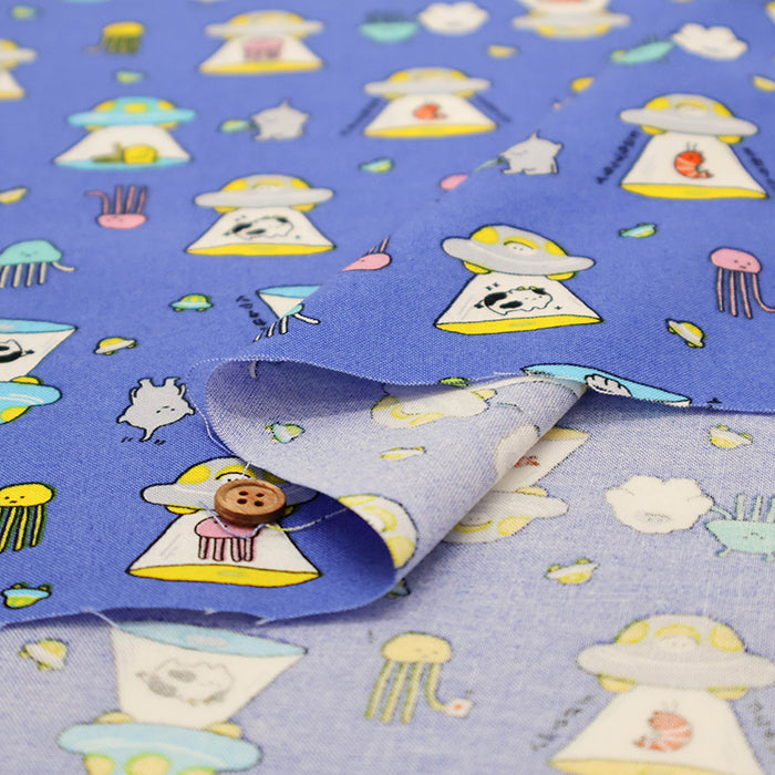 Cotton Muslin Printed Fabric - UFO - nomura tailor