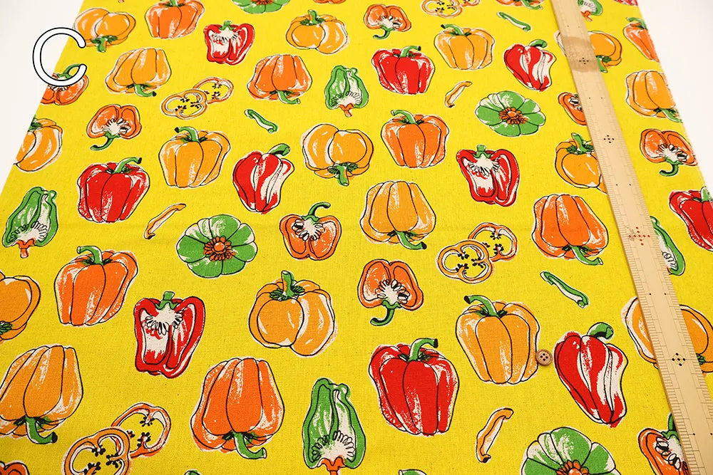 C/L Canvas Printed Fabric - Paprika - nomura tailor