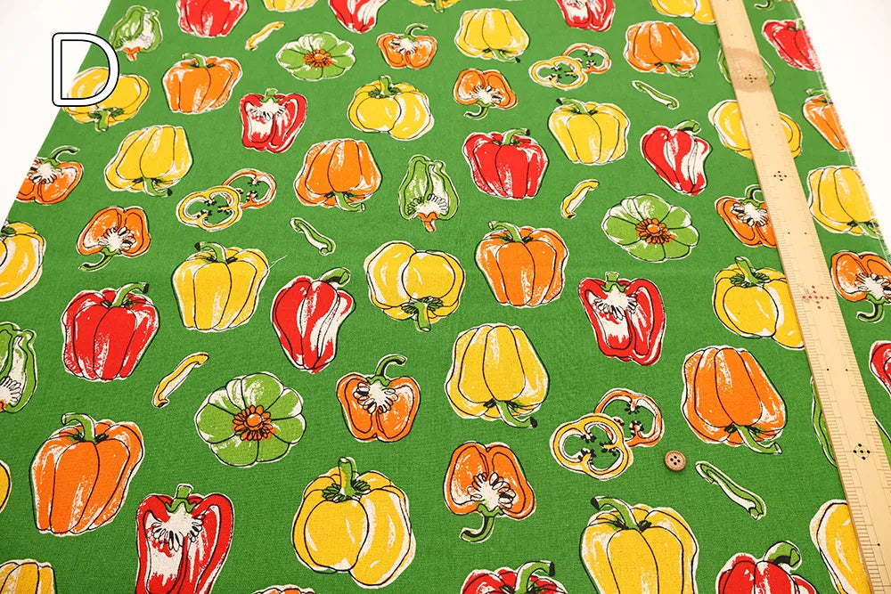 C/L Canvas Printed Fabric - Paprika - nomura tailor