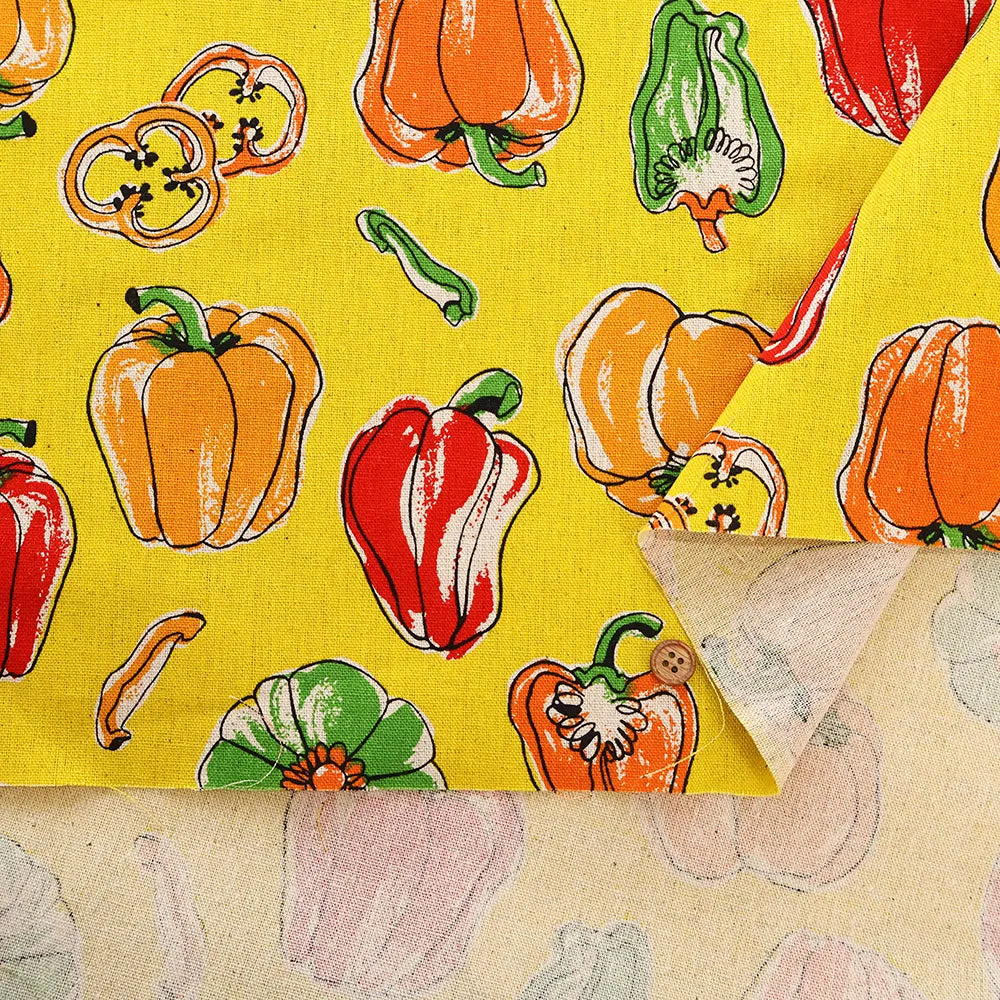 C/L Canvas Printed Fabric - Paprika - nomura tailor