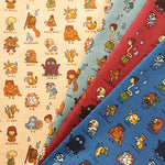 Cotton Dobby Printed Fabric - Yokai Guide - nomura tailor