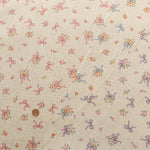 C/L Canvas Printed Fabric - Ribbon Flower - nomura tailor