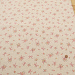 C/L Canvas Printed Fabric - Ribbon Flower - nomura tailor
