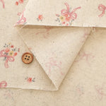 C/L Canvas Printed Fabric - Ribbon Flower - nomura tailor