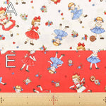Cotton Muslin Print Fabric - Cheerful Sisters - nomura tailor